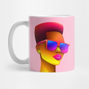 Beautiful Woman Power Black History Retro Colorful Mug